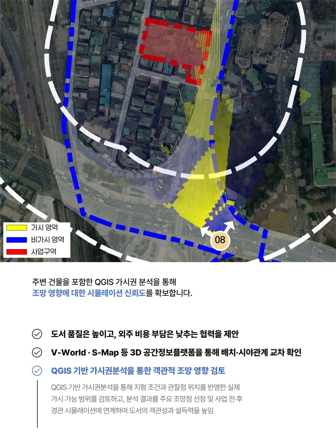 QGIS 기반 가시권분석을 통한 객관적 조망 영향 검토
